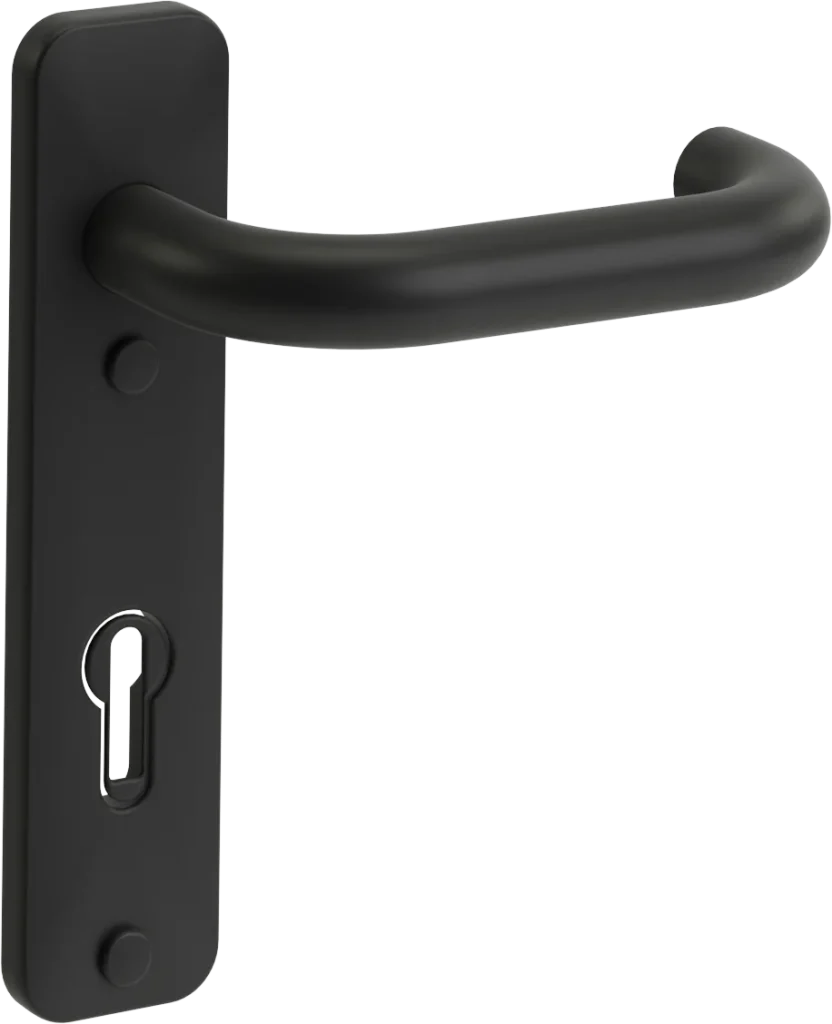 Puxador técnico MINI PLUS preto com espelho comprido